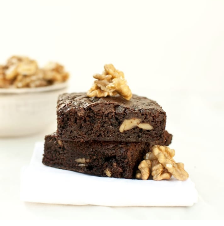 Brownie vegan con nueces