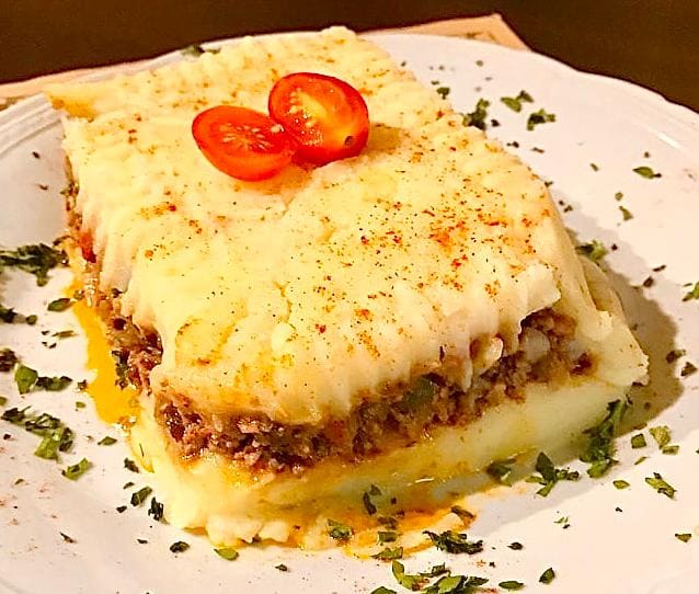 Pastel de papas de soja texurizada orgánica