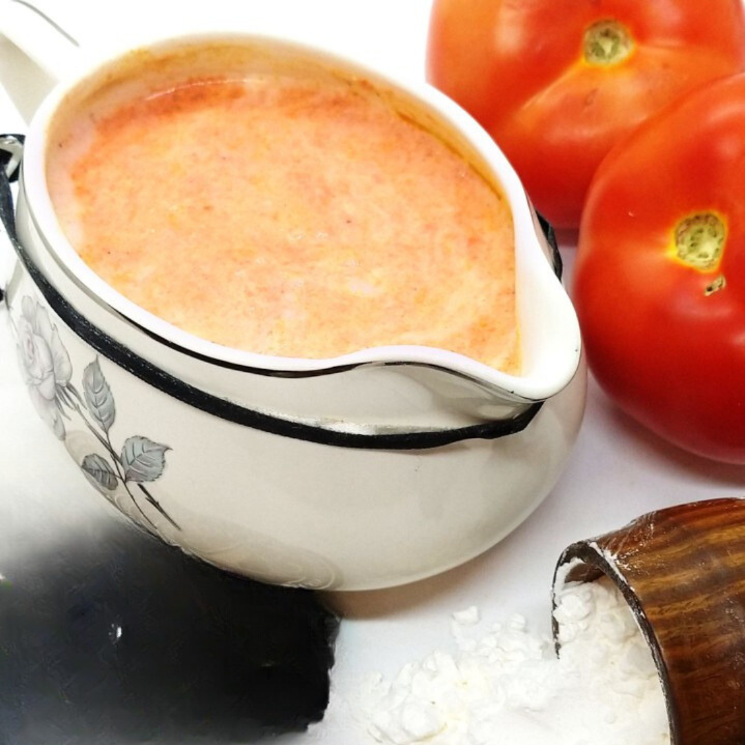 Salsa Rosa Png Salsa rosa de crema de tofu y tomate (individual)