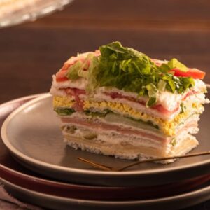 torta de sandwichitos de miga vegan