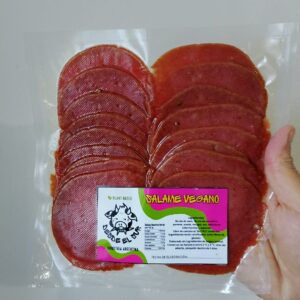 Salame vegano en fetas
